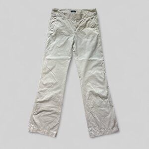 Gap Pants Womens 2 Long Beige Stretch Casual Trouser Flare Chino Corpcore Office